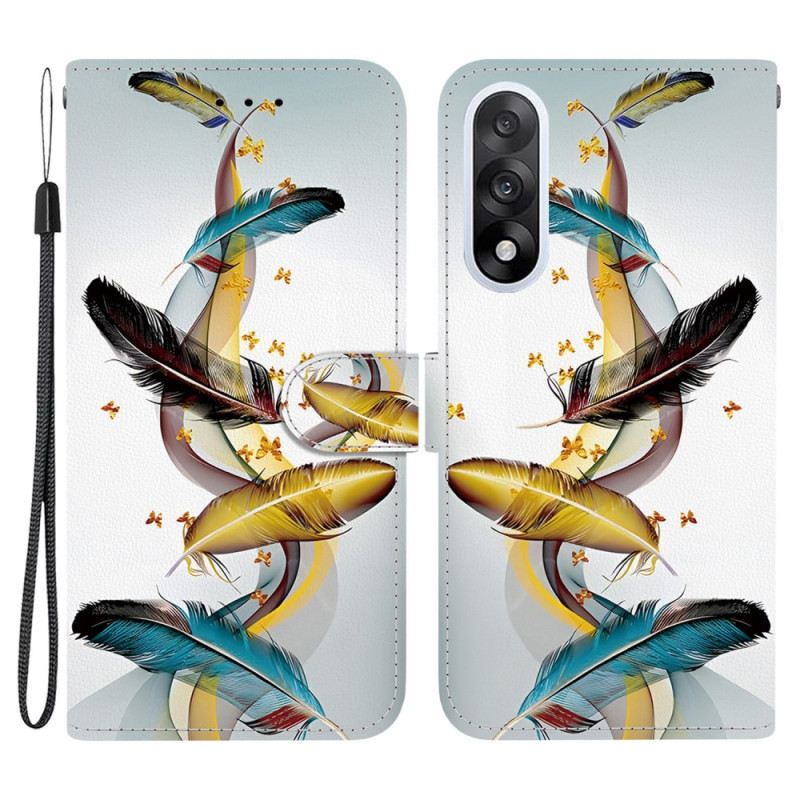 Kinyitható Bőrtok Oneplus Nord 5 Arany Tollak