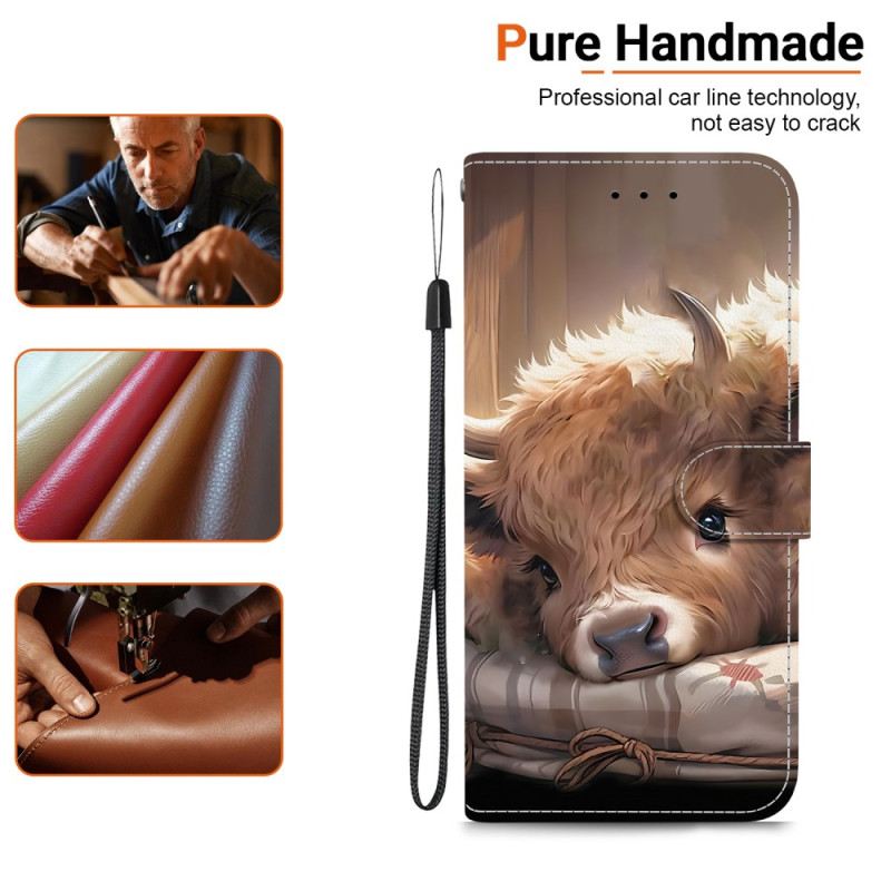 Kinyitható Bőrtok Oneplus Nord 5 Borjú