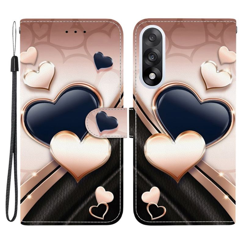 Kinyitható Bőrtok Oneplus Nord 5 Két Szív