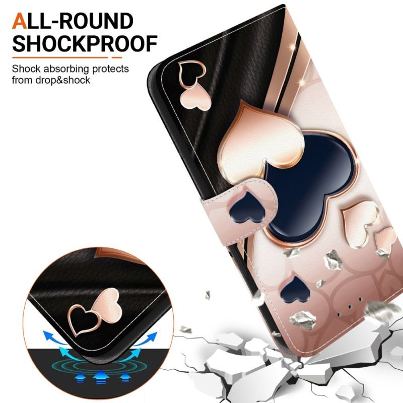 Kinyitható Bőrtok Oneplus Nord 5 Két Szív