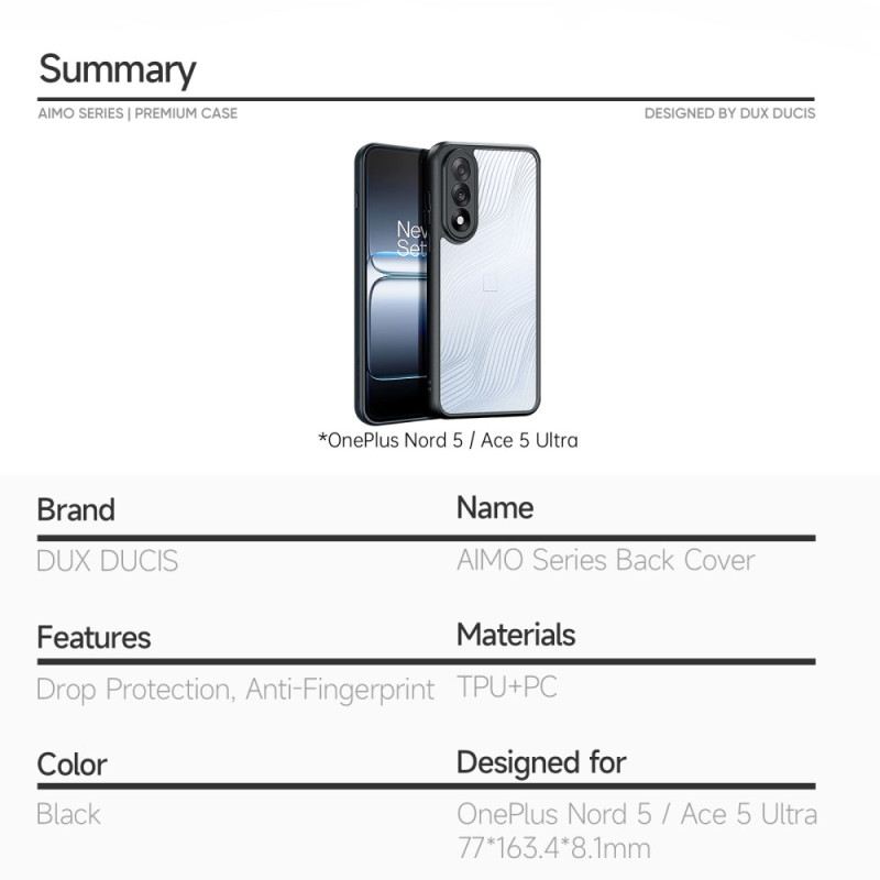 Mobiltelefon Tokok Oneplus Nord 5 Aimo Sorozat Dux Ducis