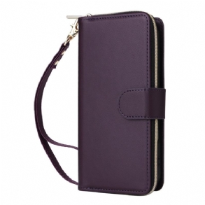 Bőrtok iPhone 17 9 Kártyás Tárca Nyakpánttal
