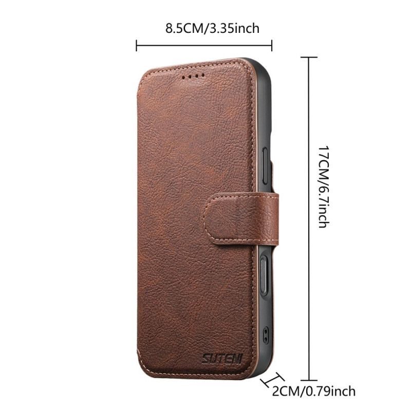 Bőrtok iPhone 17 Levehető Magsafe Tok Suteni