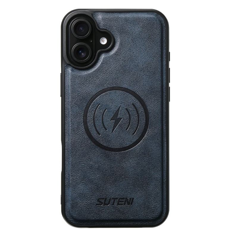 Bőrtok iPhone 17 Magsafe Kéttónusú Texturált Bőr