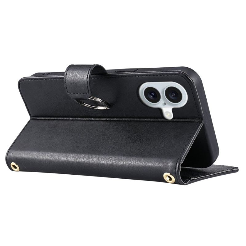 Bőrtok iPhone 17 Prémium Dizájn Nyakpánttal És Vállpánttal