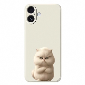 Tok iPhone 17 Folyékony Szilikon Angry Cat