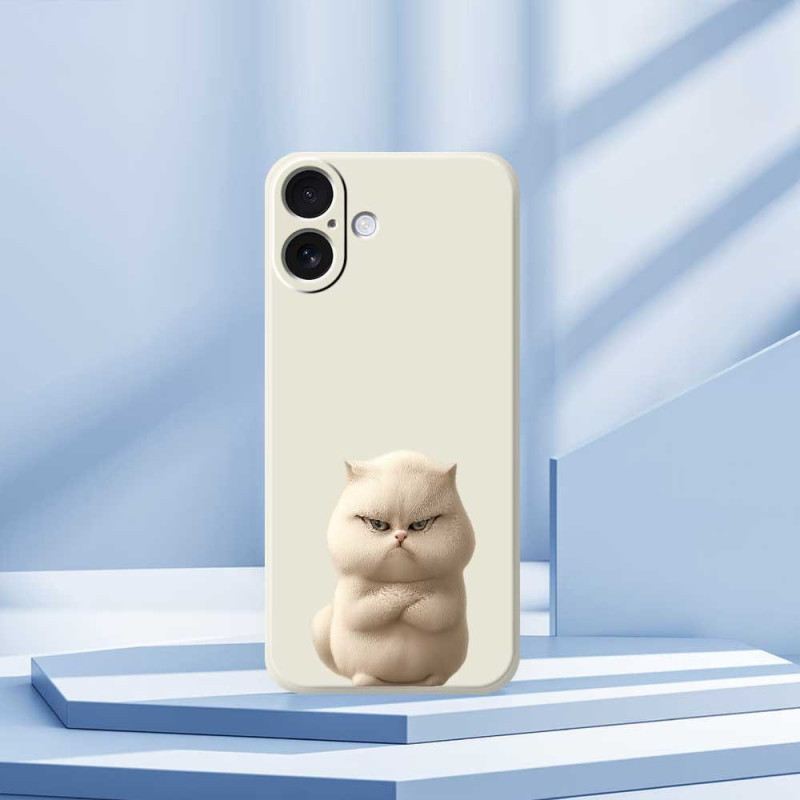 Tok iPhone 17 Folyékony Szilikon Angry Cat