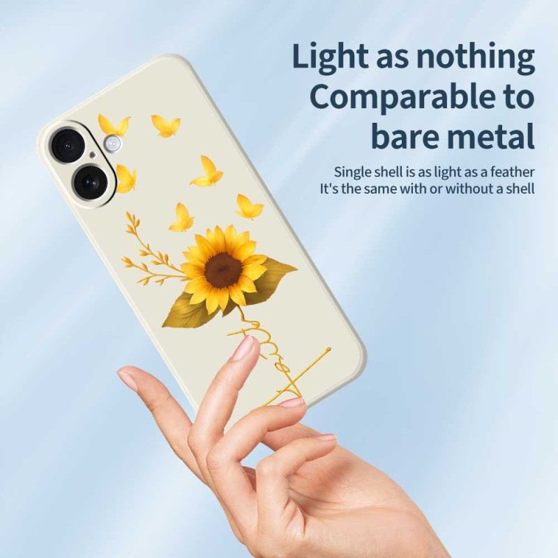 Tok iPhone 17 Folyékony Szilikon Napraforgó
