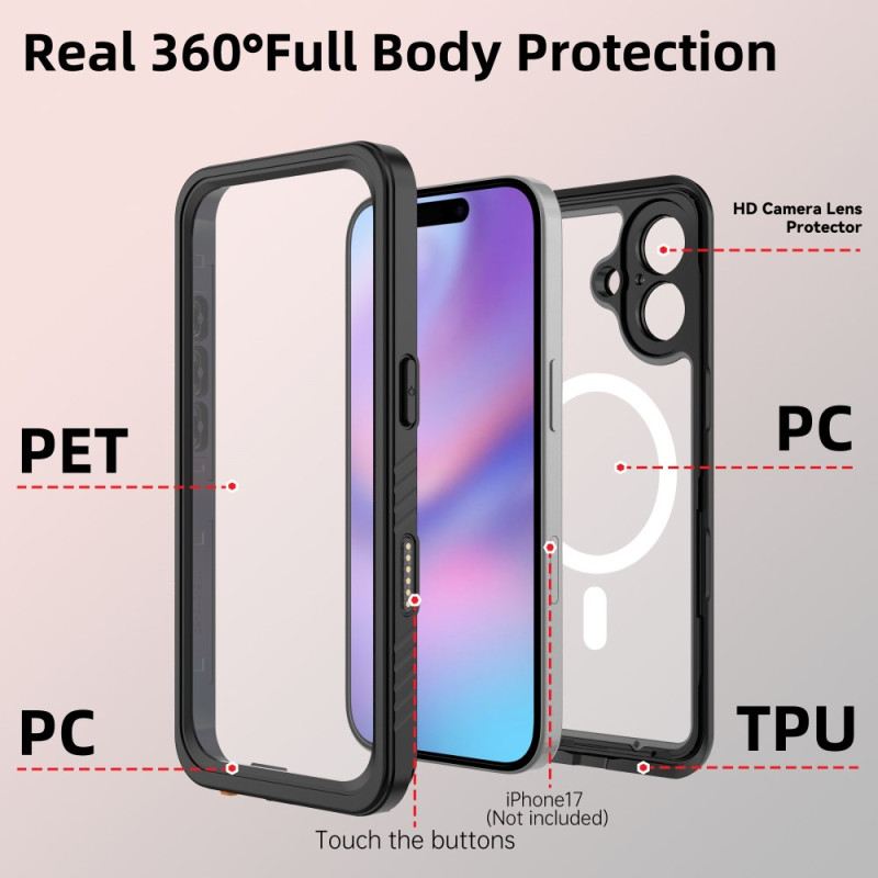 Tok iPhone 17 Kompatibilis A Magsafe Waterproof Fs/fm Sorozat Redpepper Termékkel