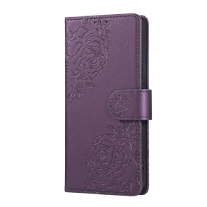 Bőrtok Google Pixel 10 Pro Xl Rózsaszínmintás