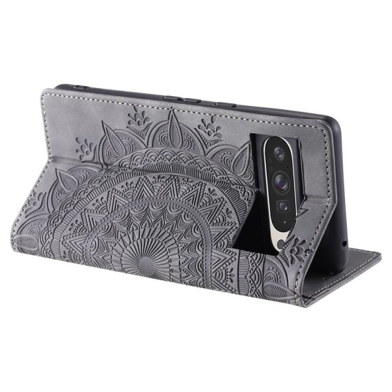 Fliptok Google Pixel 10 Pro Xl Mandala Szarvasbőr Hatású