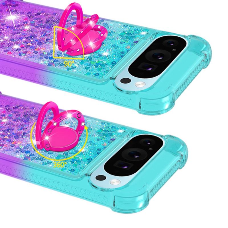 Tok Google Pixel 10 Pro Xl Színátmenetes Csillámpor Gyűrűtartóval