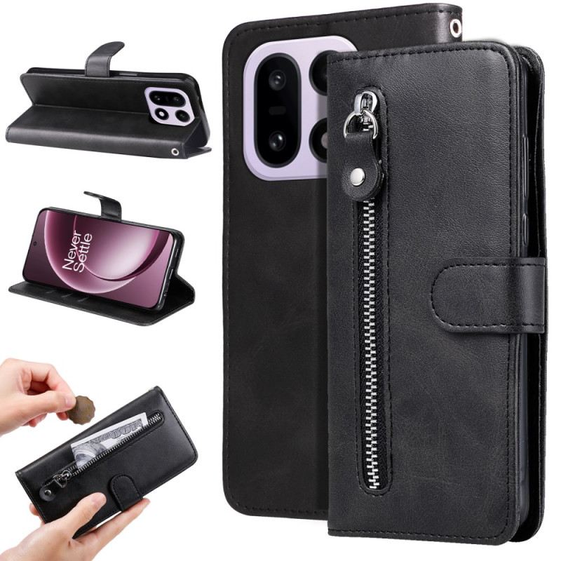 Bőrtok Oneplus 15 Cipzáras Zseb