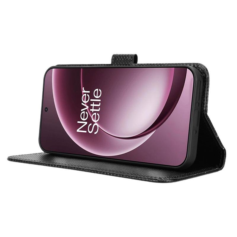 Bőrtok Oneplus 15 Gyémánt Textúra