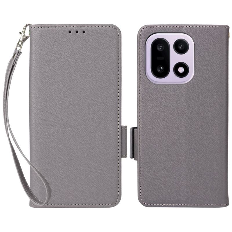 Bőrtok Oneplus 15 Műbőr Pánttal