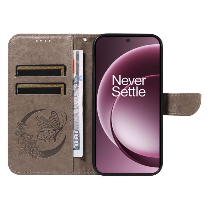 Bőrtok Oneplus 15 Pillangó Mintás