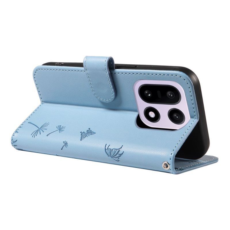 Bőrtok Oneplus 15 Pitypang Mintás Szíj