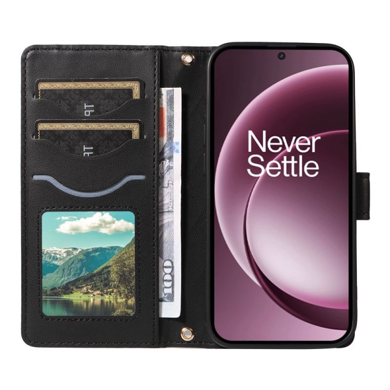 Bőrtok Oneplus 15 Steppelt Vállpánttal És Pánttal