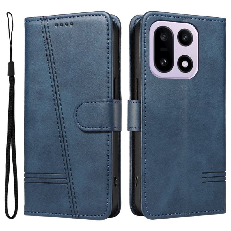 Bőrtok Oneplus 15 T-mintás Vonalak