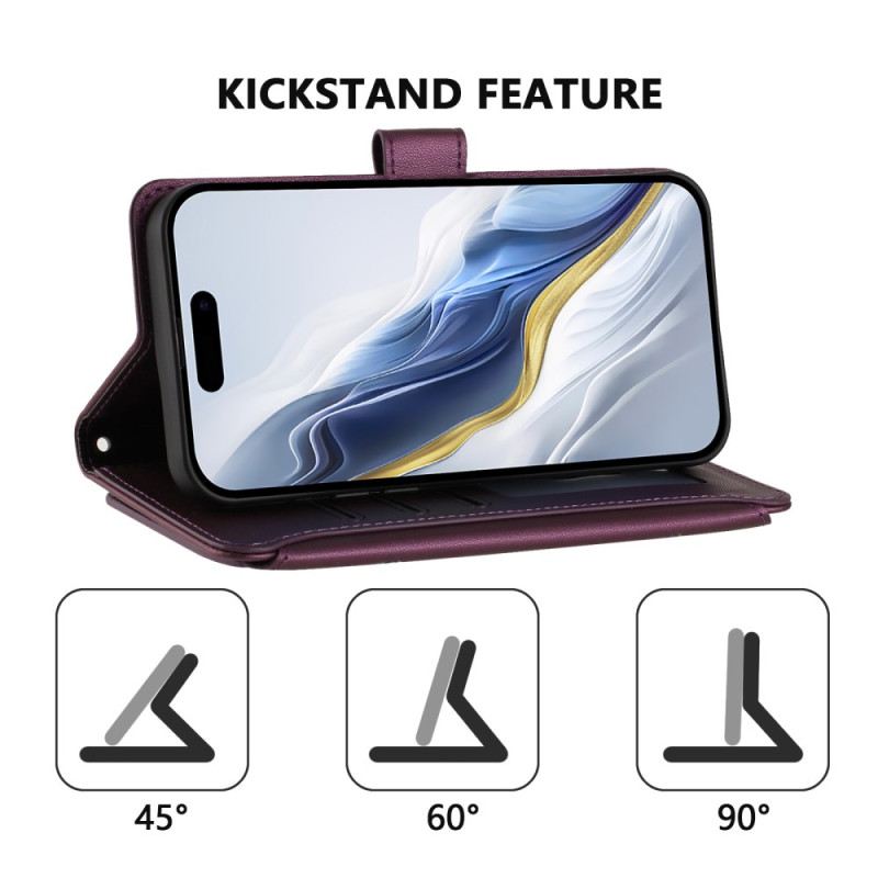 Bőrtok Oneplus 15 Virágos Pénztárca Pánttal