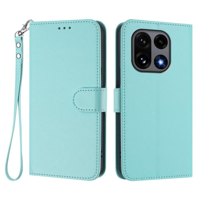 Fliptok Oneplus 15 Egyszínű Pánttal