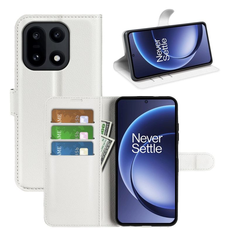 Fliptok Oneplus 15 Műbőr Licsi