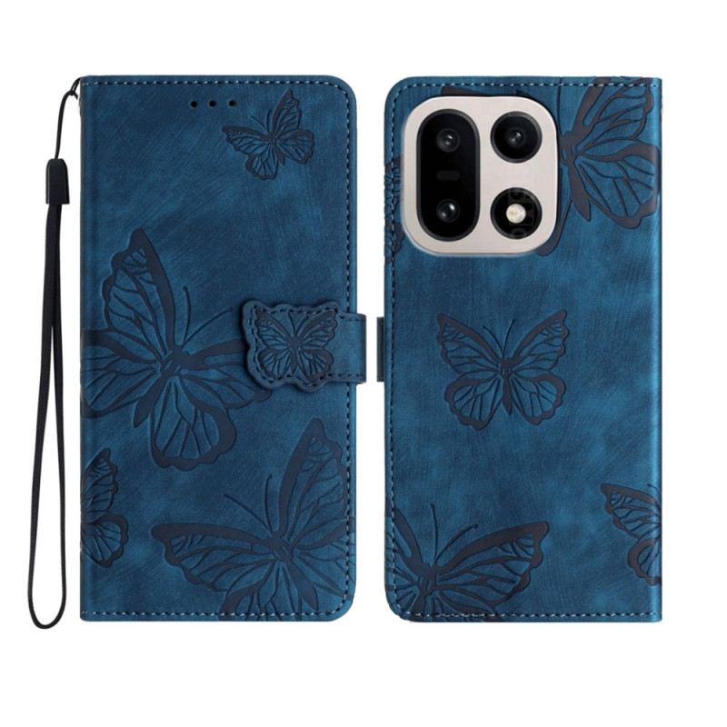 Fliptok Oneplus 15 Velúr Hatású Pillangókkal