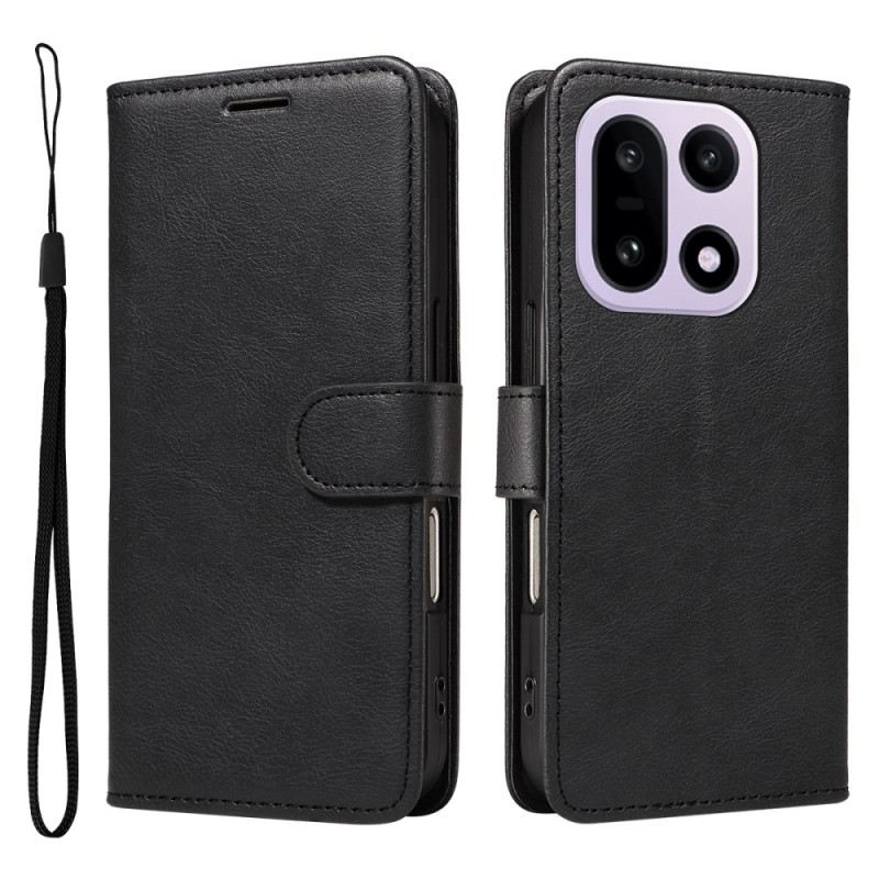 Kinyitható Bőrtok Oneplus 15 Egyszínű Műbőr