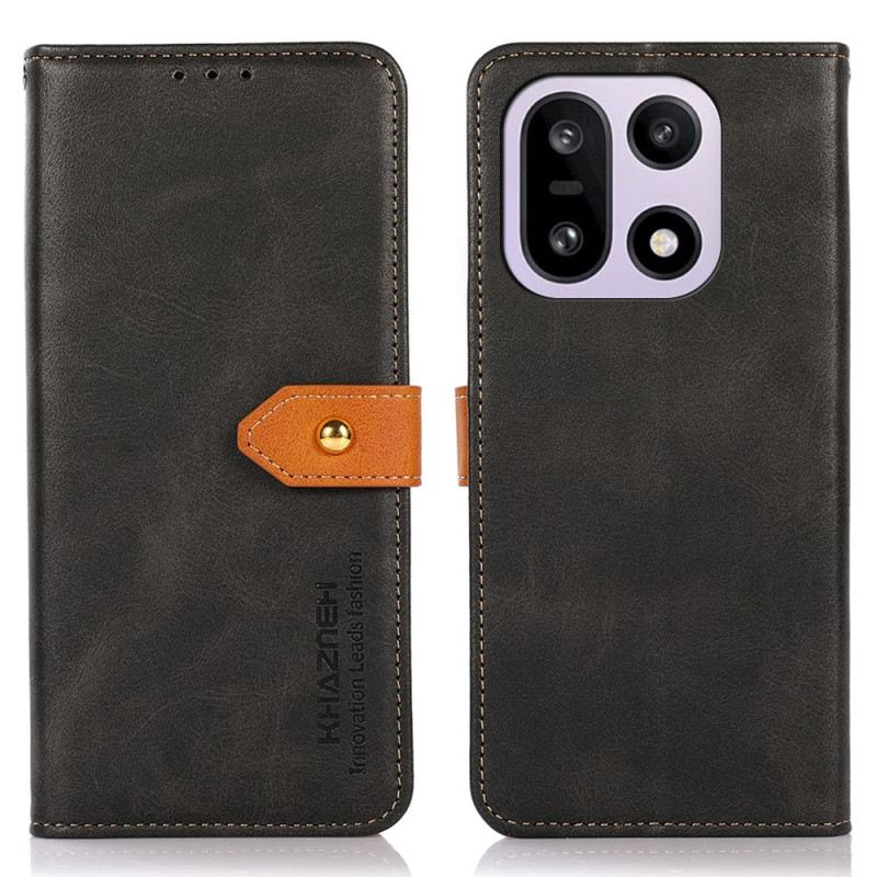 Kinyitható Bőrtok Oneplus 15 Khazneh Arany Csattal