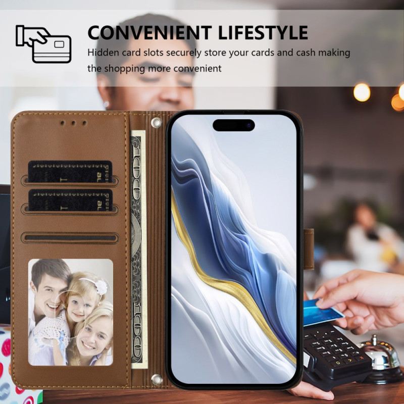 Kinyitható Bőrtok Oneplus 15 Kis Macska Pánttal