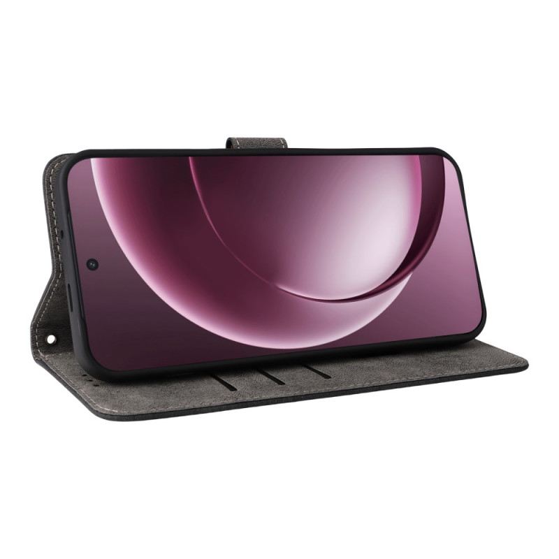 Kinyitható Bőrtok Oneplus 15 Velúrhatású Pánttal