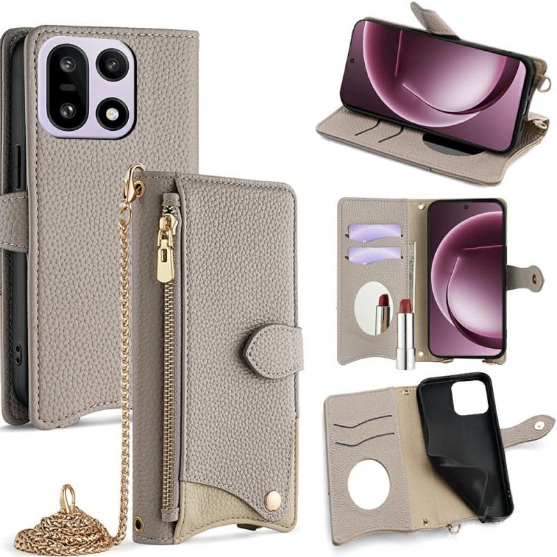 Kinyitható Tokok Oneplus 15 Pénztárca Láncos Vállpánttal