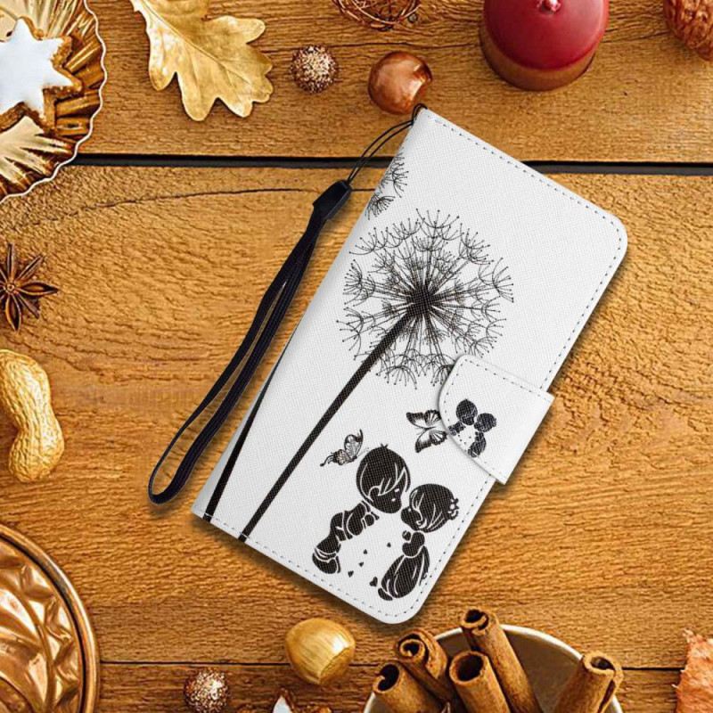 Bőrtok Xiaomi Redmi Note 13 Pro 4g Pitypang Szerelem Szíjjal