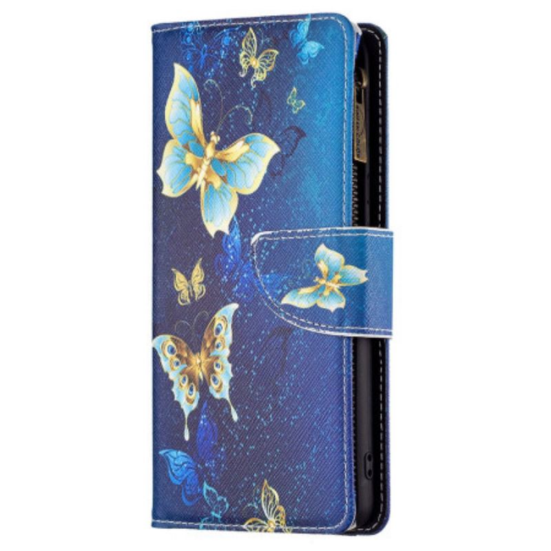 Fliptok Xiaomi Redmi Note 13 Pro 4g Golden Butterflies Pénztárca Pánttal