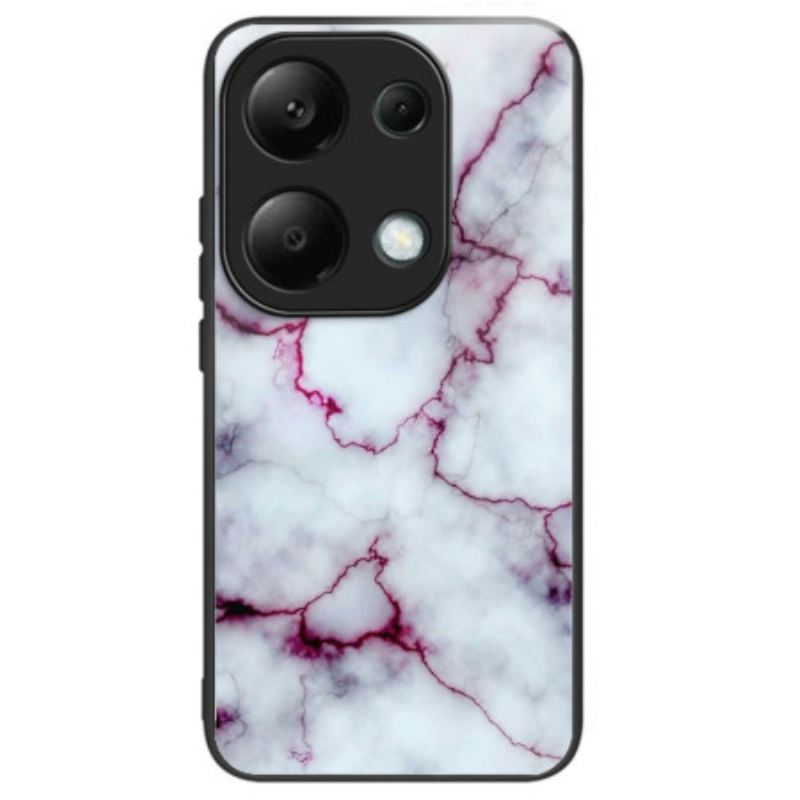 Tok Xiaomi Redmi Note 13 Pro 4g Lila Márvány Edzett Üvegtok
