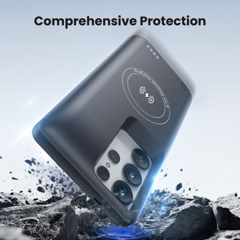 10000mah Akkumulátortok Samsung Galaxy S25 Ultra Készülékhez Mágneses Rögzítéssel
