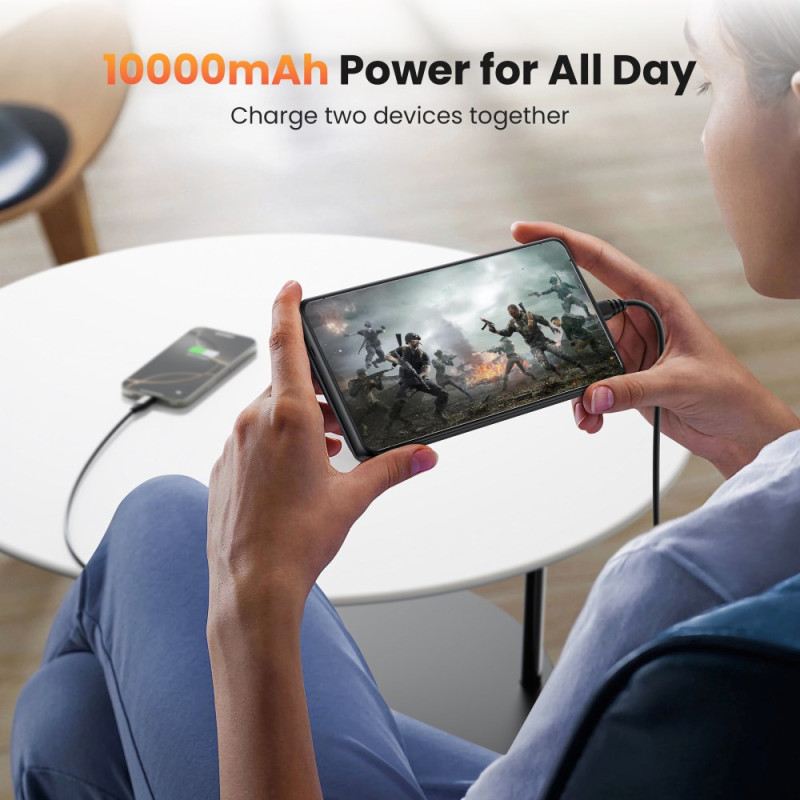 10000mah Külső Akkumulátortok Samsung Galaxy S25 Ultra Készülékhez