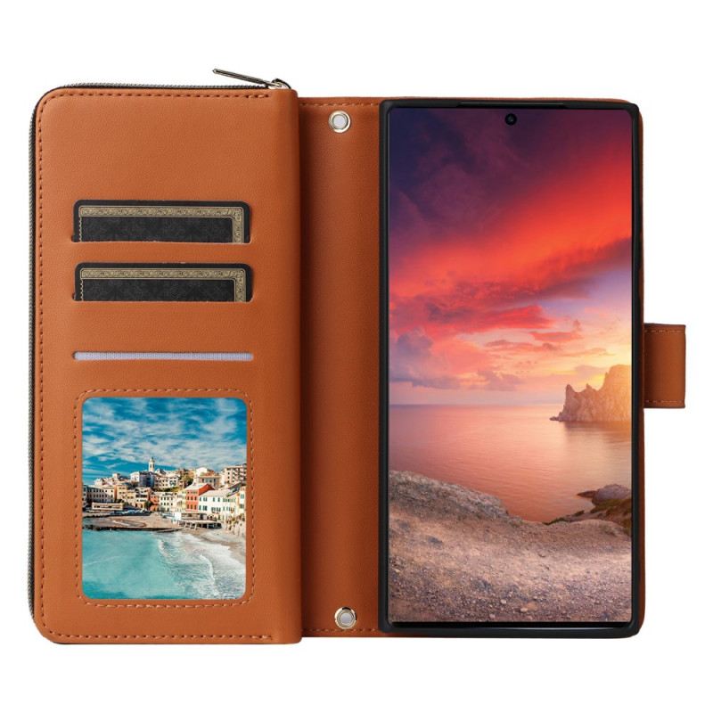 Bőrtok Samsung Galaxy S25 Ultra 5g 9 Kártyatartós Pánttal