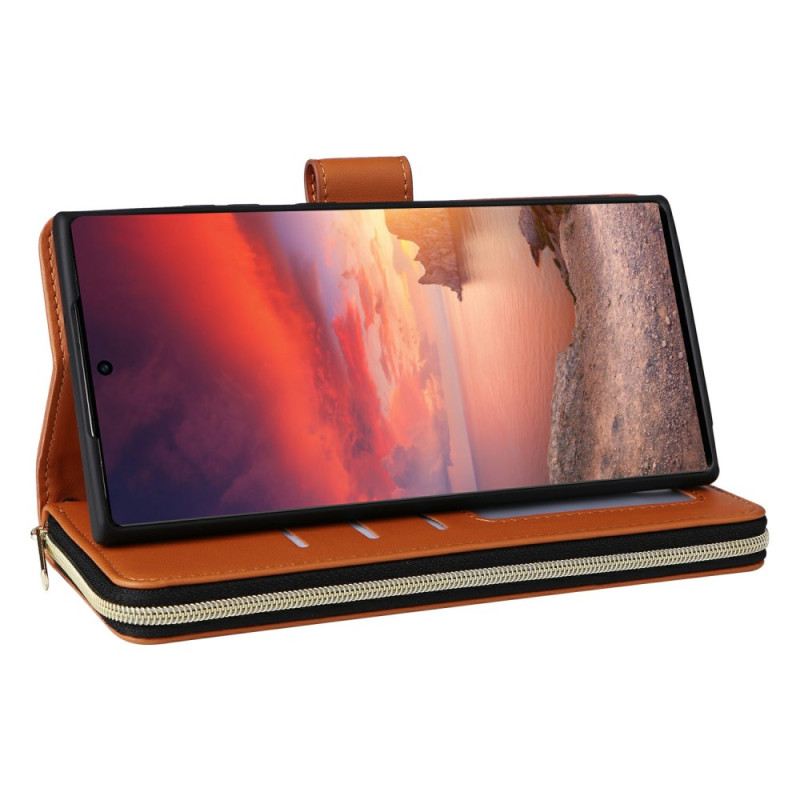 Bőrtok Samsung Galaxy S25 Ultra 5g 9 Kártyatartós Pánttal