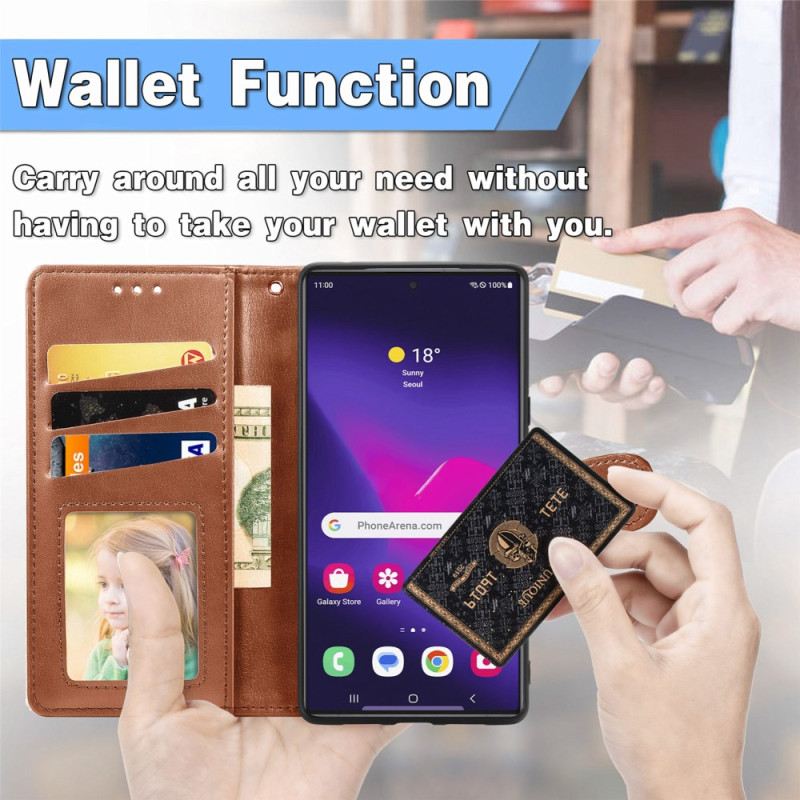 Bőrtok Samsung Galaxy S25 Ultra 5g Arany Csat