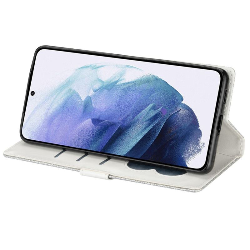 Bőrtok Samsung Galaxy S25 Ultra 5g Csillámos Tok Pánttal