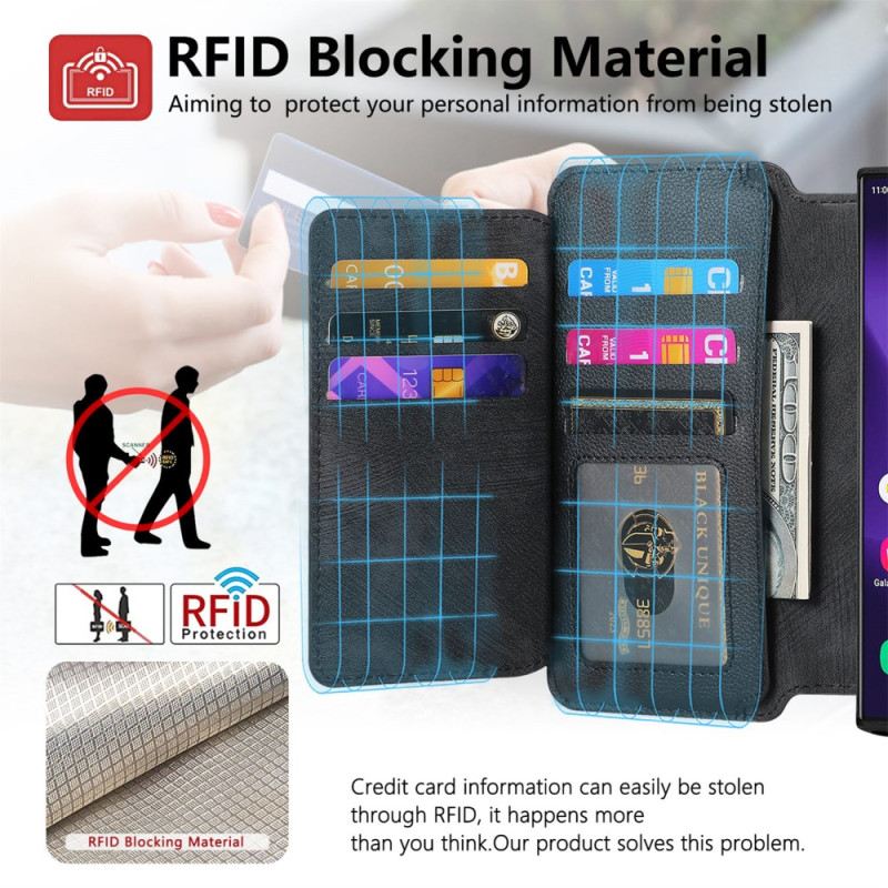 Bőrtok Samsung Galaxy S25 Ultra 5g Levehető Mágneses Tok