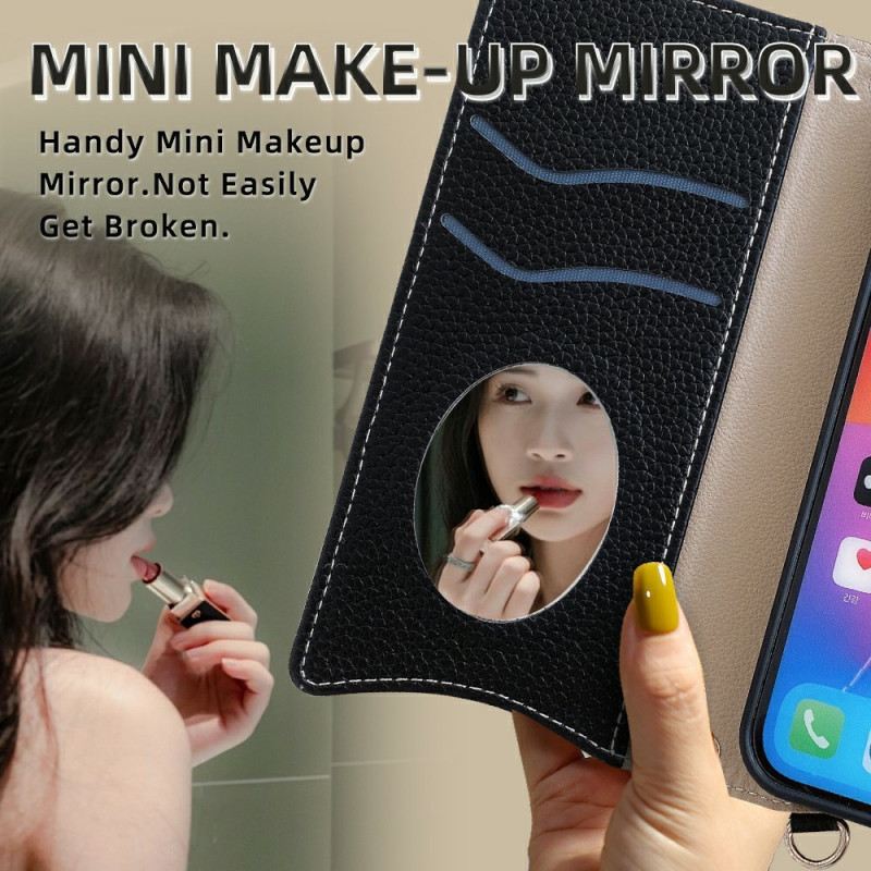 Bőrtok Samsung Galaxy S25 Ultra 5g Pénztárca Lánccal