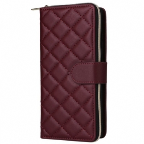 Bőrtok Samsung Galaxy S25 Ultra 5g Steppelt Pénztárca Pánttal És Vállpánttal