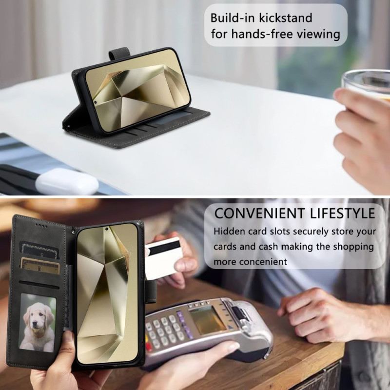 Bőrtok Samsung Galaxy S25 Ultra 5g Velúrhatású Mandala