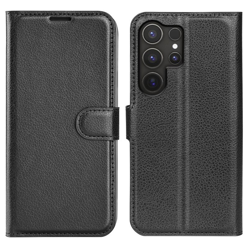 Fliptok Samsung Galaxy S25 Ultra 5g Klasszikus Licsi Műbőr