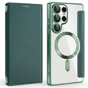 Fliptok Samsung Galaxy S25 Ultra 5g Magsafe Kompatibilis Rfid Blokkoló Bőrhatású Pénztárca