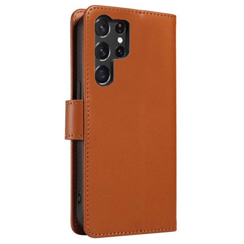 Fliptok Samsung Galaxy S25 Ultra 5g Rfid Bőr Pénztárca Pánttal