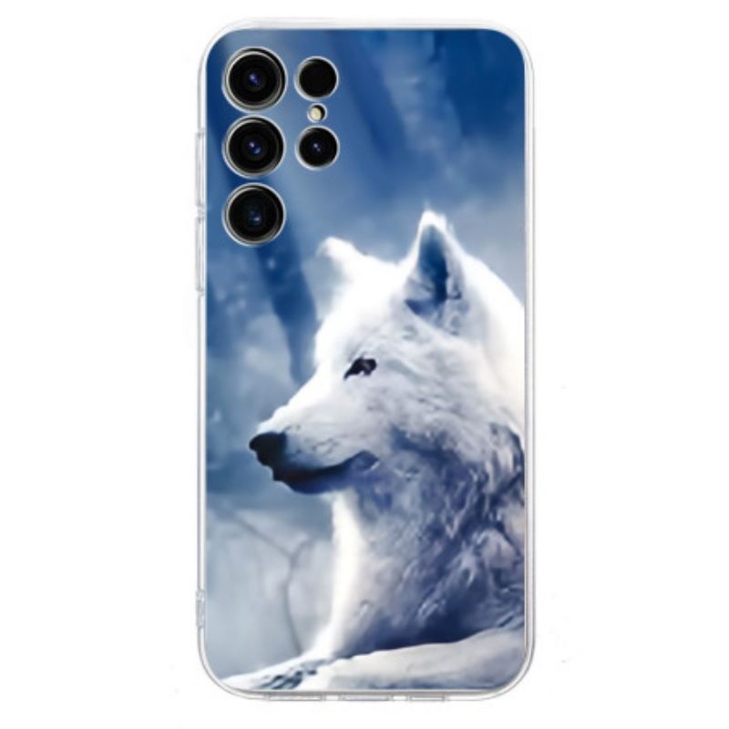 Hülle Samsung Galaxy S25 Ultra 5g Handyhülle Weißer Wolf