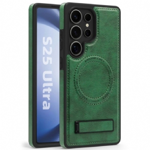 Mobiltelefon Tokok Samsung Galaxy S25 Ultra 5g Bőrhatású Magsafe-fel Kompatibilis